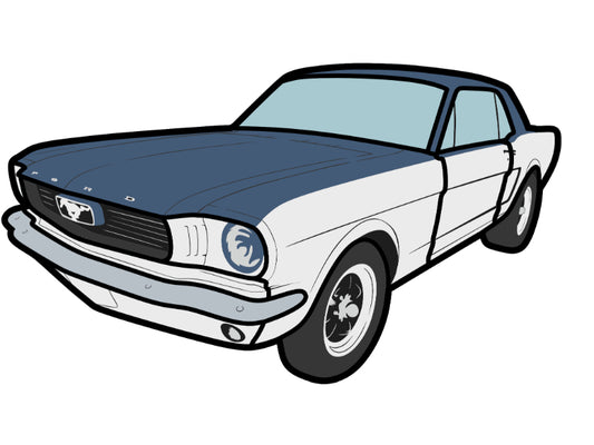 1966 Ford Mustang Coupe Wall Art